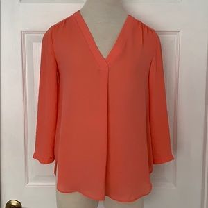 3/4 length sleeve V- neck tunic/ blouse- XS